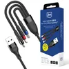Kabel 3mk Hyper Cable N-SERIES 3 in 1 USB-A / Lightning / Micro 1.2m 9V/2A 18W - czarny